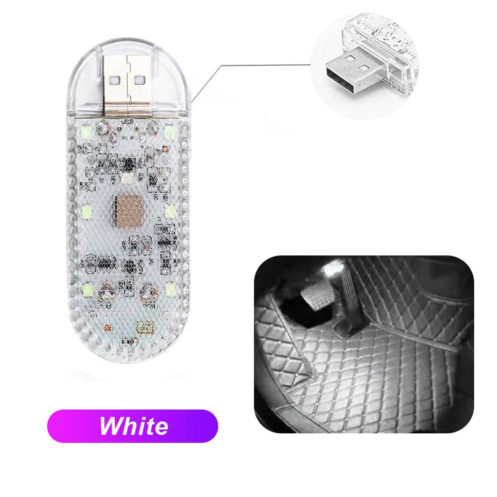 1 PC Multi Color Car Light Wireless LED Touch Light Roof Light Sensor Read Lamp Mini USB Charging Light Car Interior Accessories