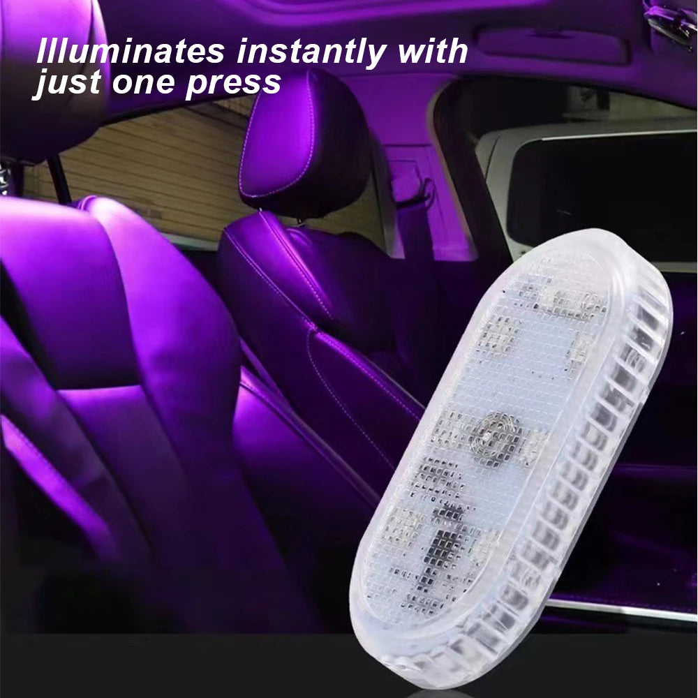 1 PC Multi Color Car Light Wireless LED Touch Light Roof Light Sensor Read Lamp Mini USB Charging Light Car Interior Accessories
