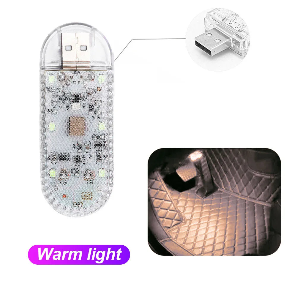 1 PC Multi Color Car Light Wireless LED Touch Light Roof Light Sensor Read Lamp Mini USB Charging Light Car Interior Accessories